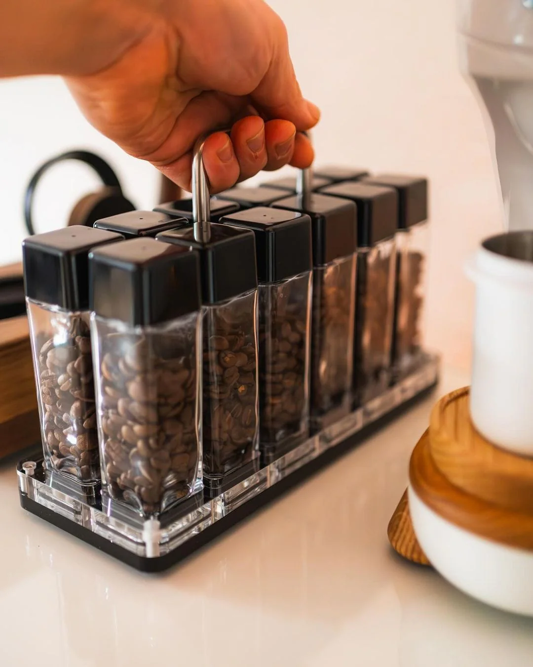 Normcore / 12 TUBES COFFEE BEAN CELLARS  WITH STAND - GLASS TUBES - Image 3