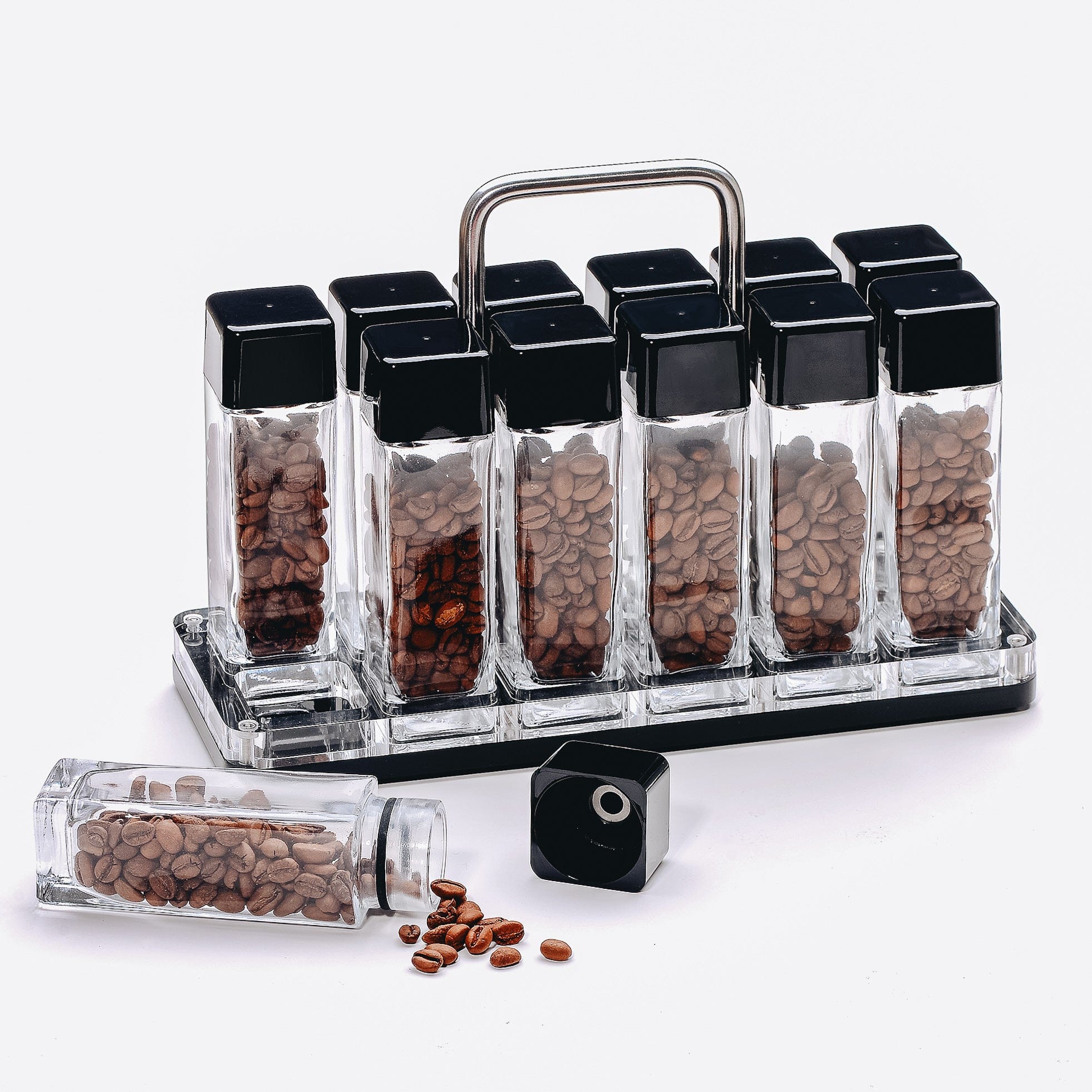 Normcore / 12 TUBES COFFEE BEAN CELLARS  WITH STAND - GLASS TUBES - Image 4